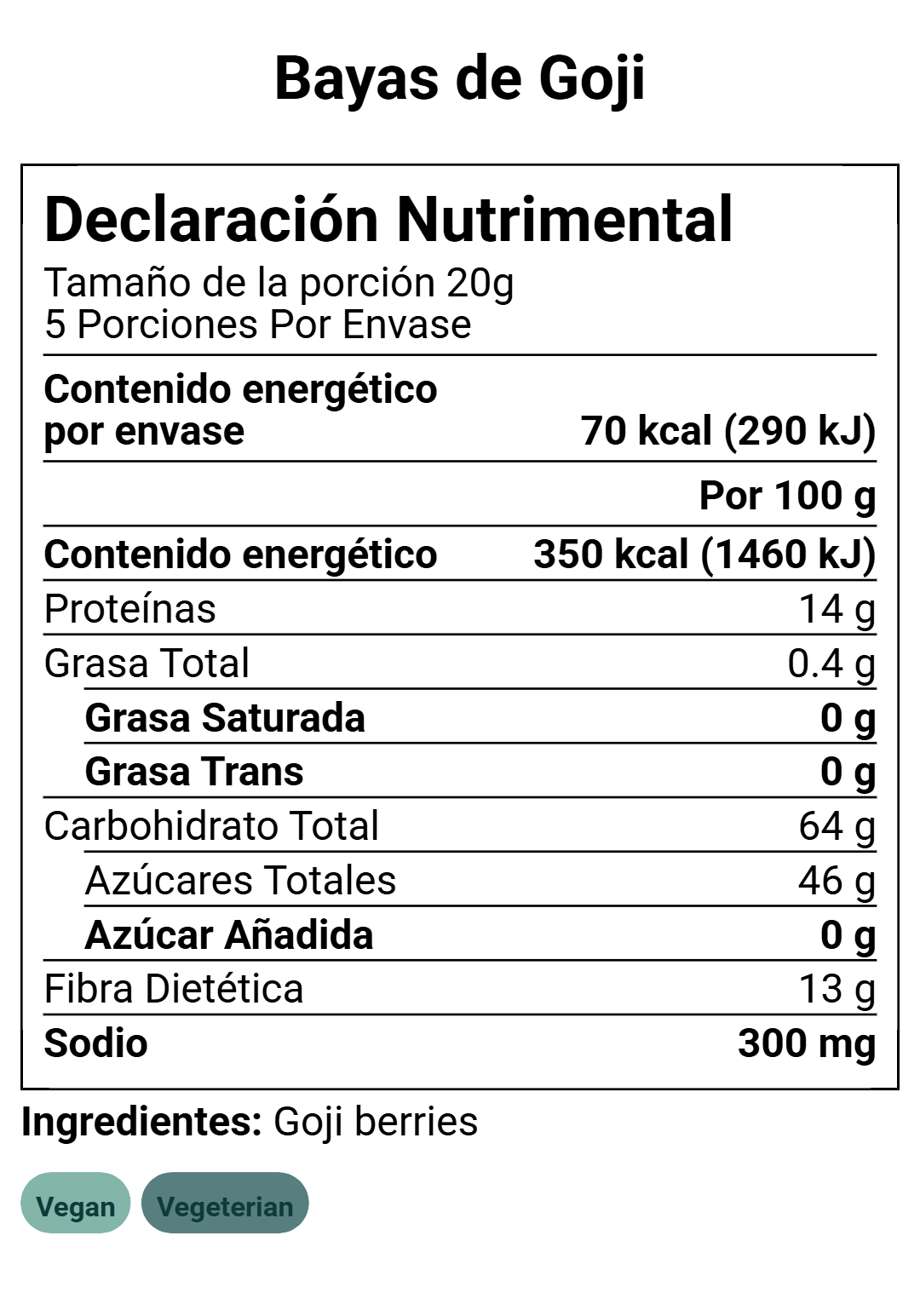 Bayas de Goji