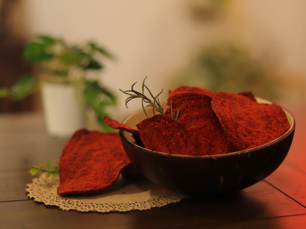 Chips de betabel con chile