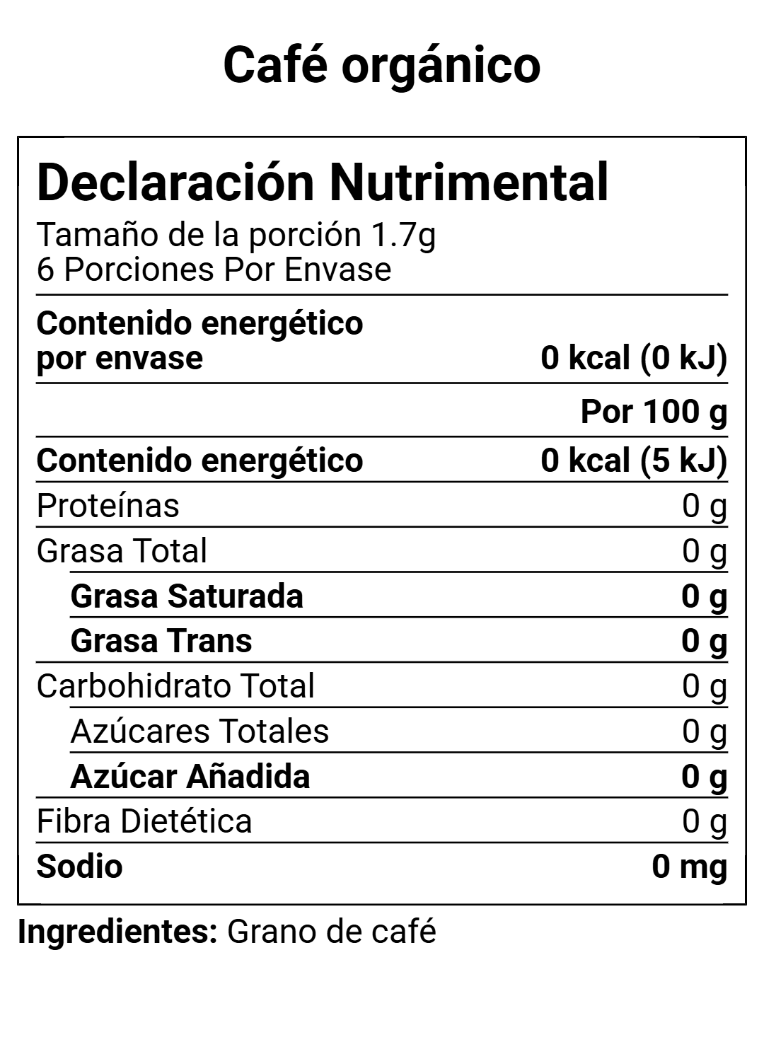 Café orgánico chiapaneco en grano