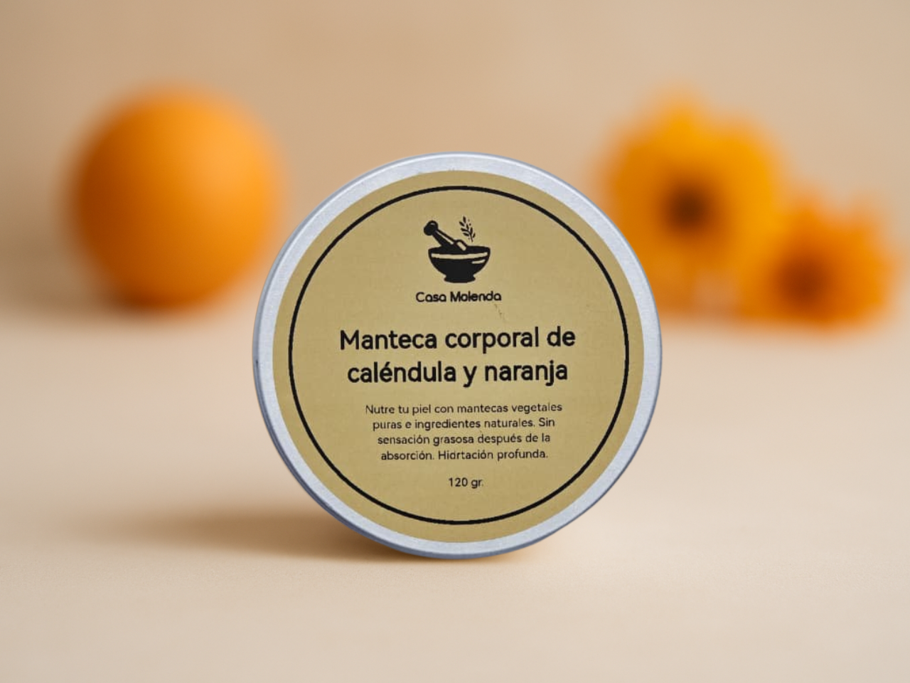 Manteca corporal de caléndula y naranja