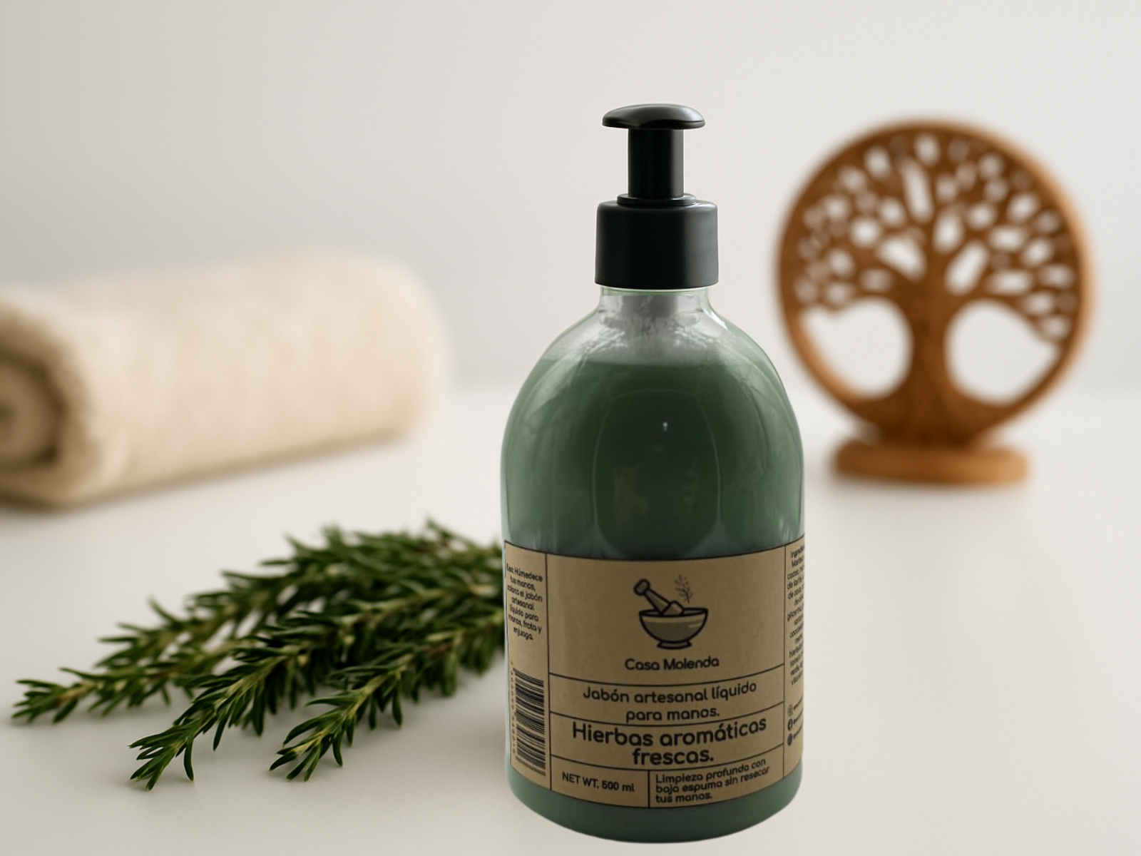 Jabón líquido para manos hierbas aromáticas frescas