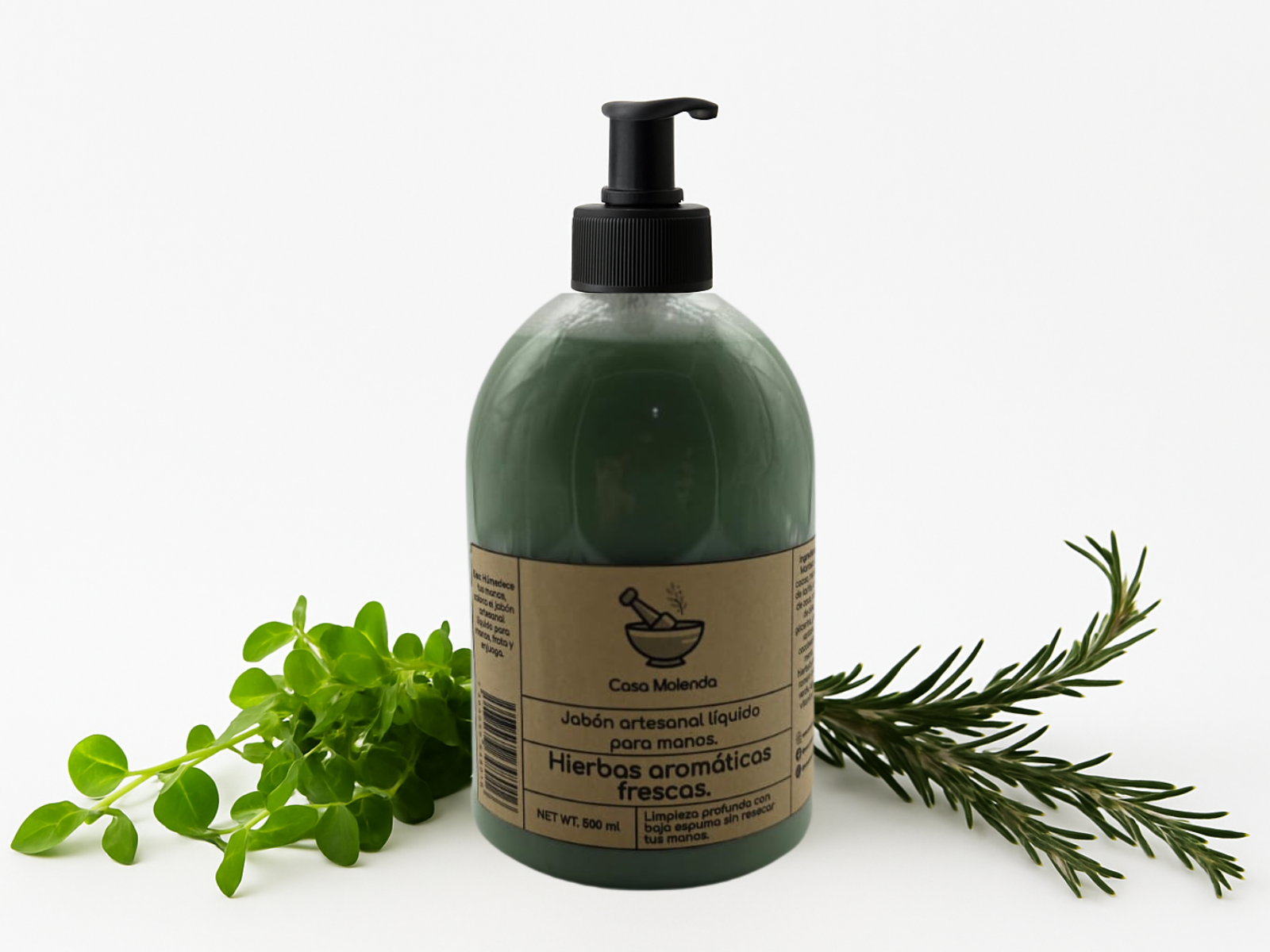 Jabón líquido para manos hierbas aromáticas frescas
