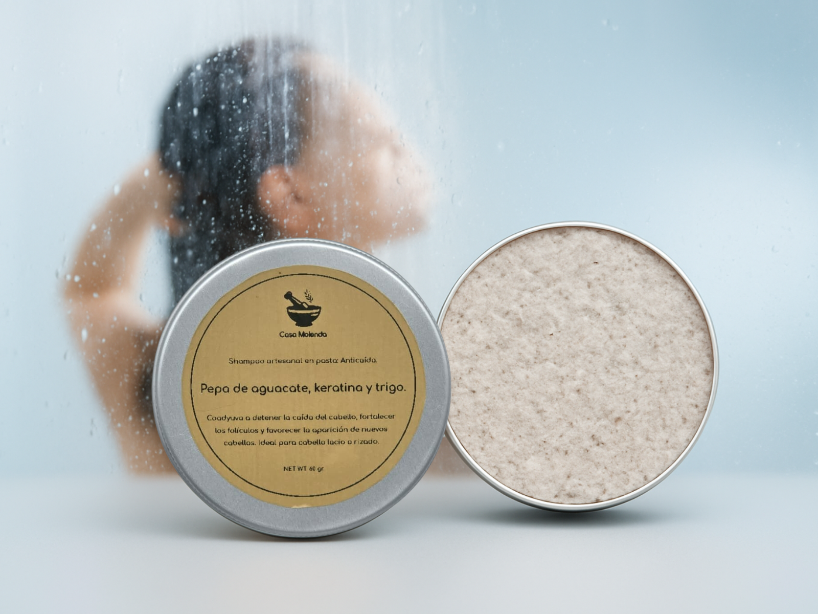 Travel size: Shampoo en pasta anticaída con pepa de aguacate y mamey