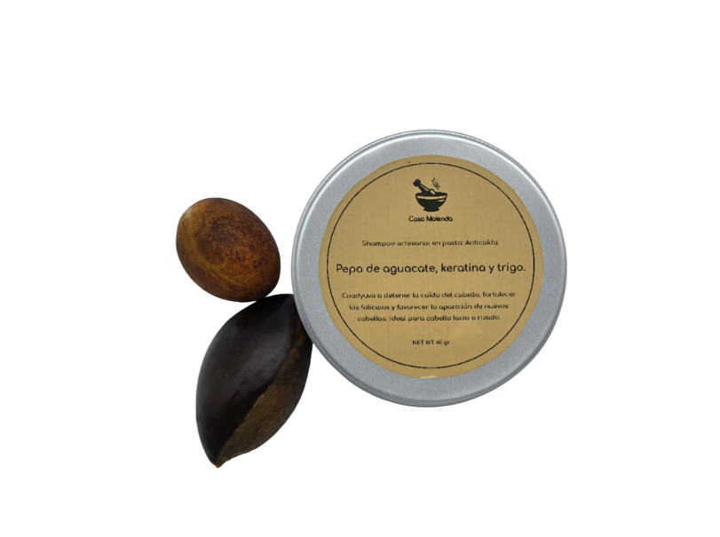 Travel size: Shampoo en pasta anticaída con pepa de aguacate y mamey