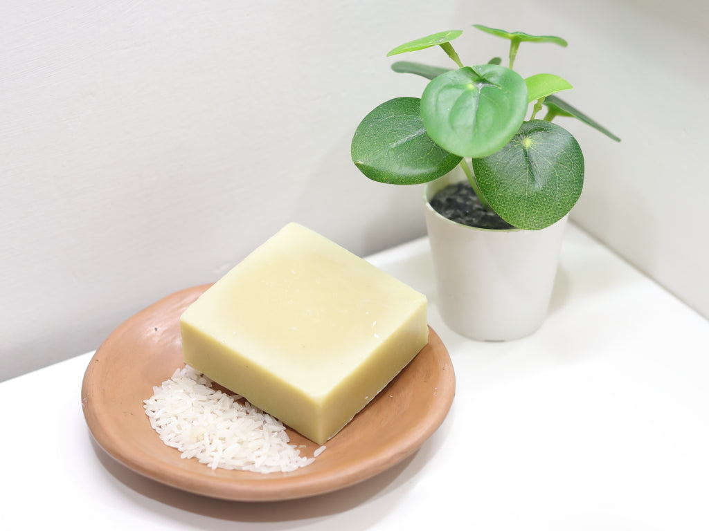 Jabón de arroz y vitamina E grande