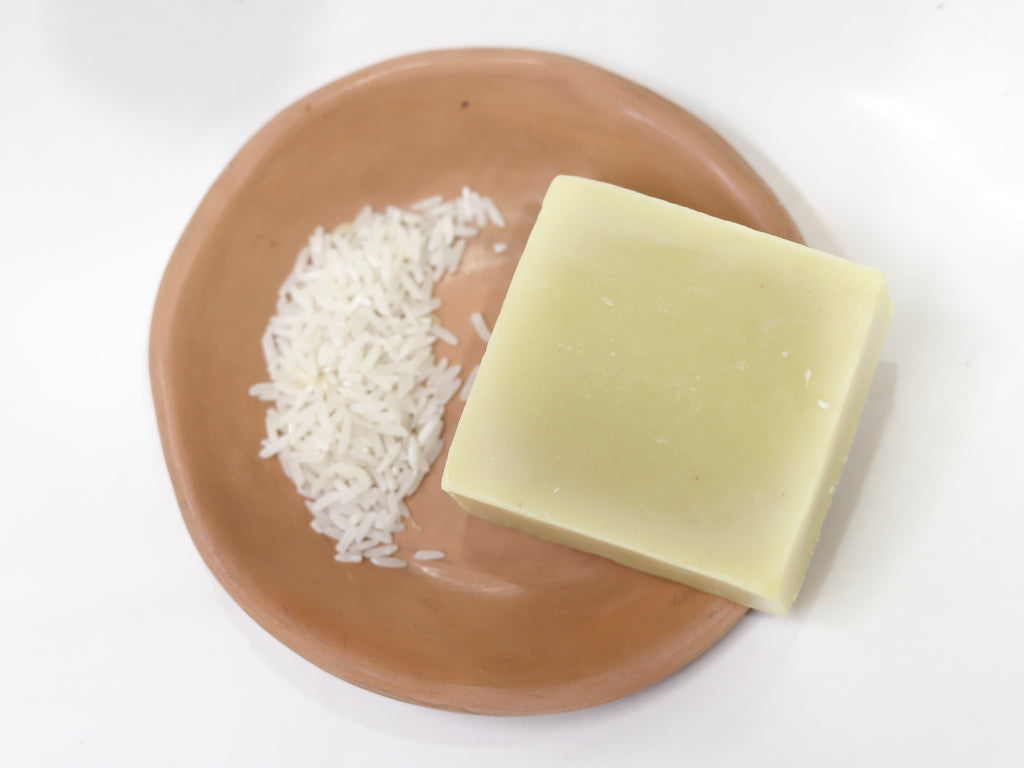 Jabón de arroz y vitamina E grande