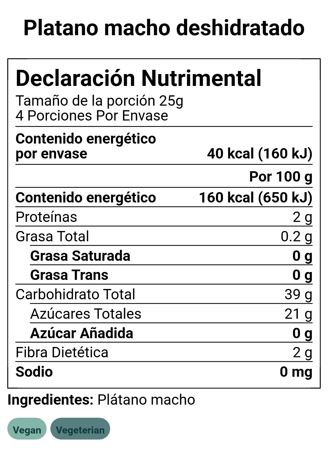Chips de plátano macho
