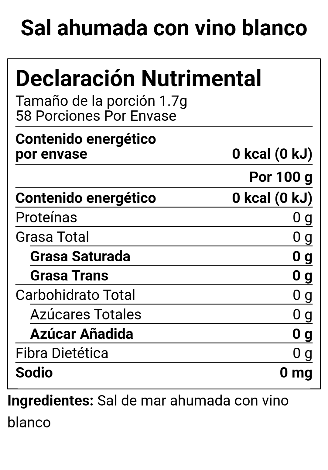 Sal ahumada con vino blanco