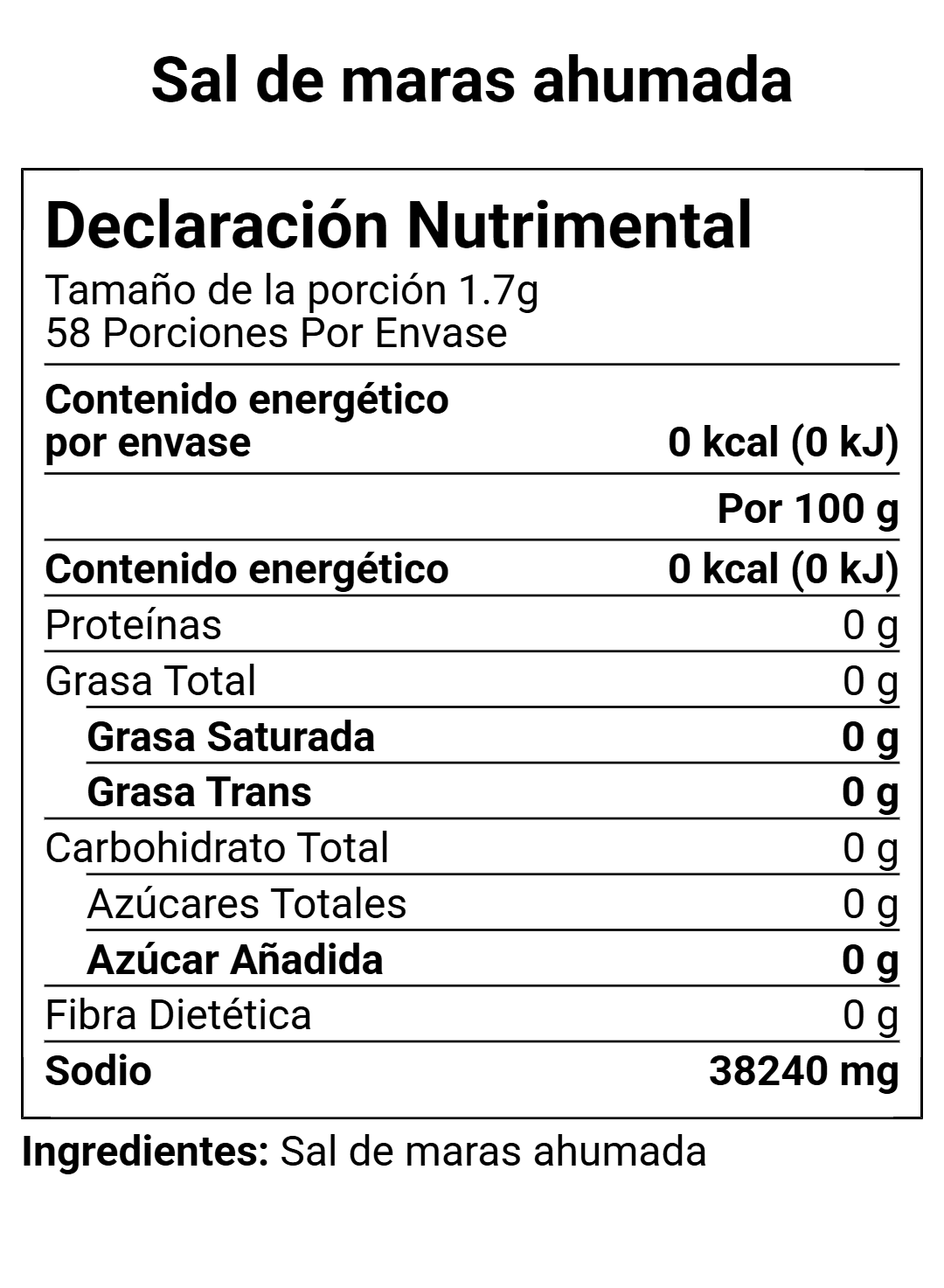 Sal de maras ahumada
