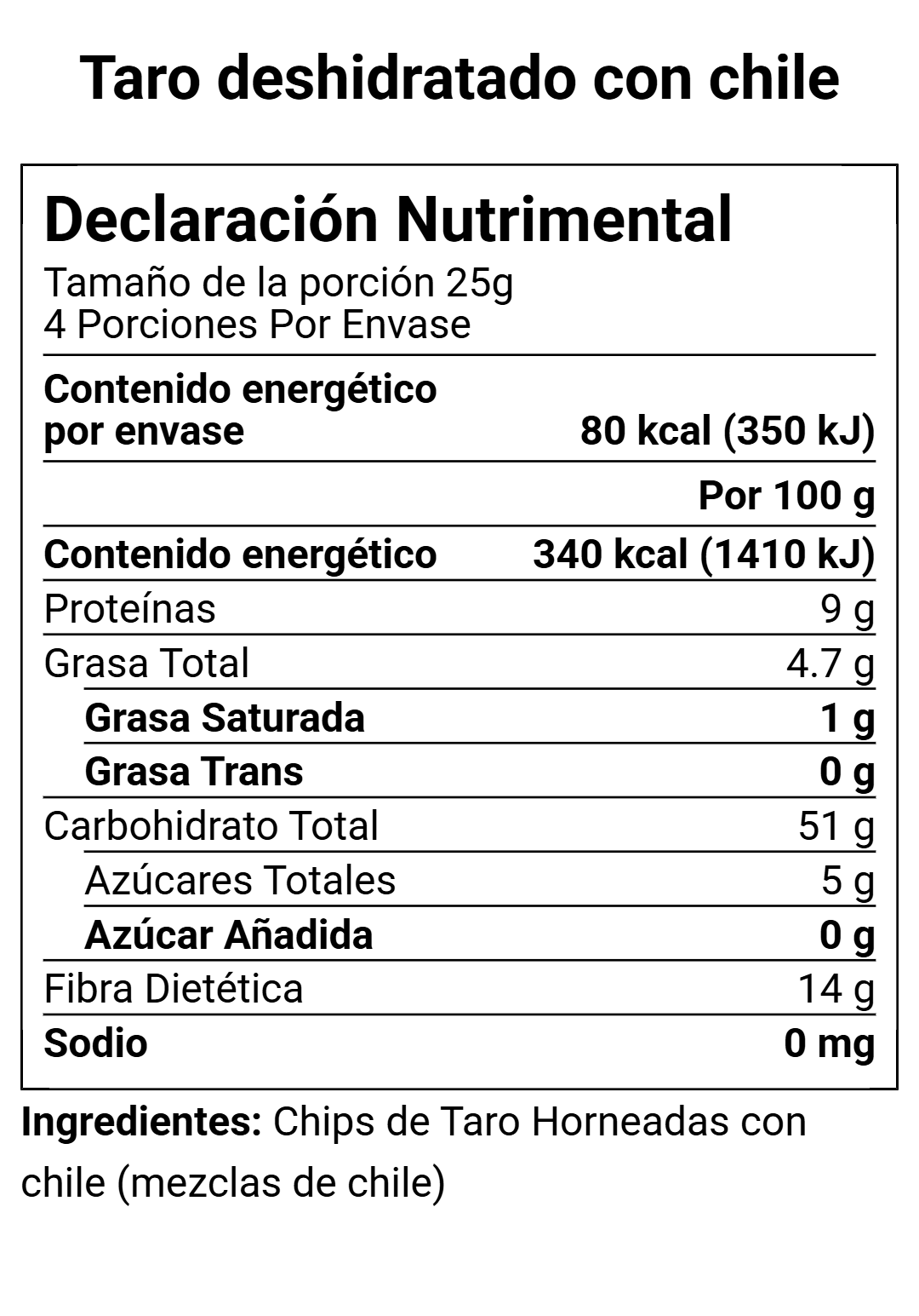 Taro con chile