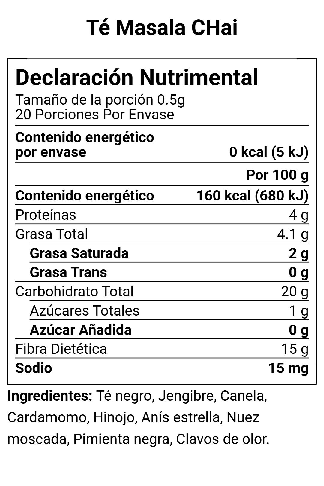 Té masala chai