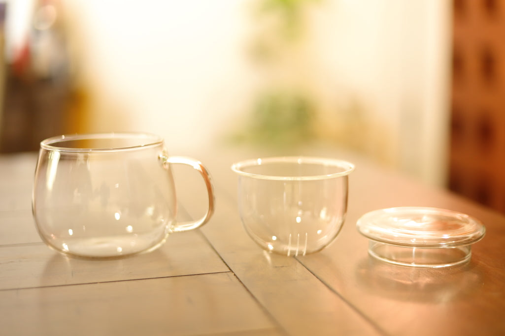 Taza de cristal con infusor