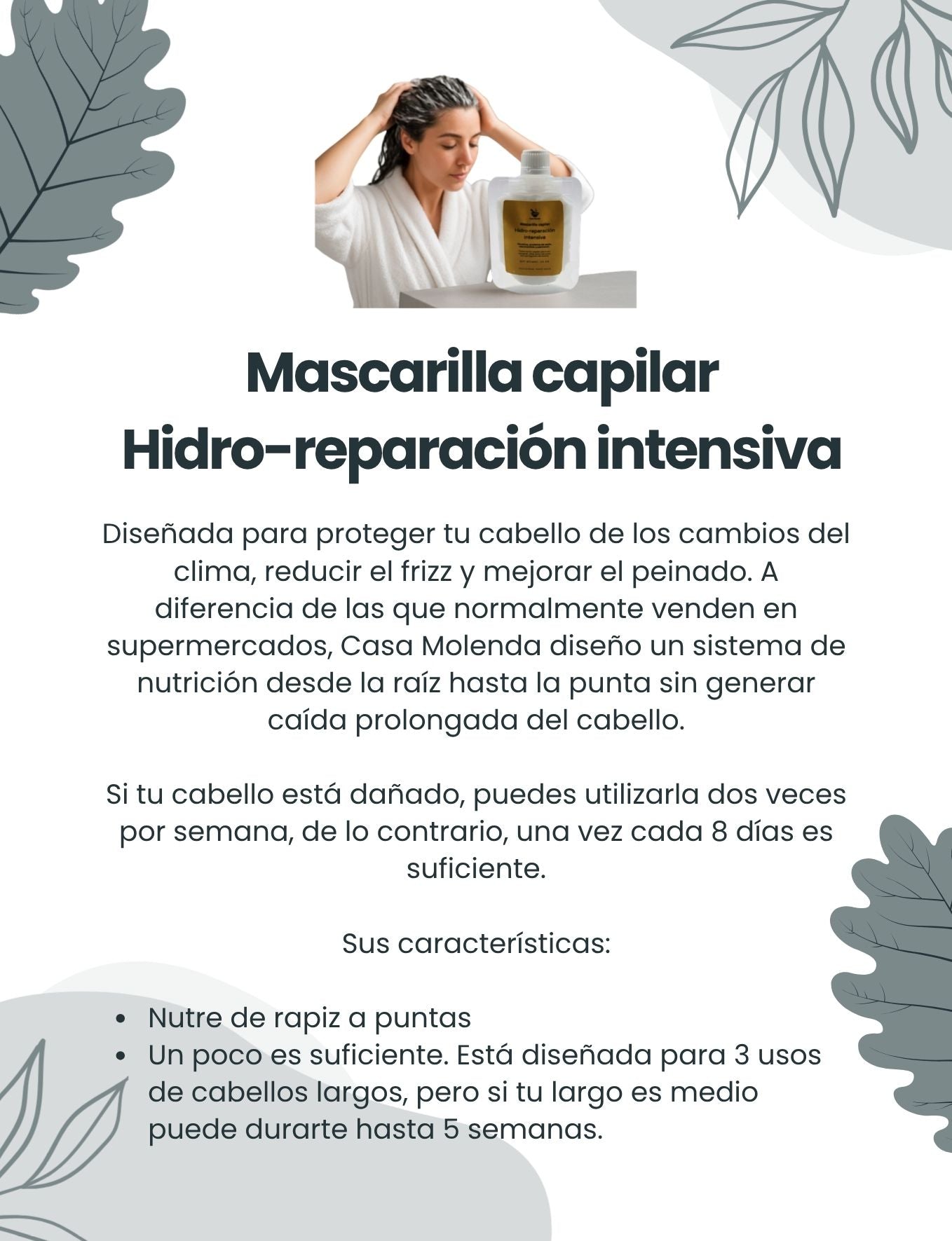 Mascarilla capilar Hidroreparación intensiva
